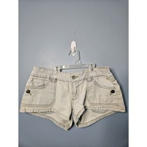 O'Neill Women's Light Wash Denim Shorts Button Pockets Casual Summer Size 3 Y2K